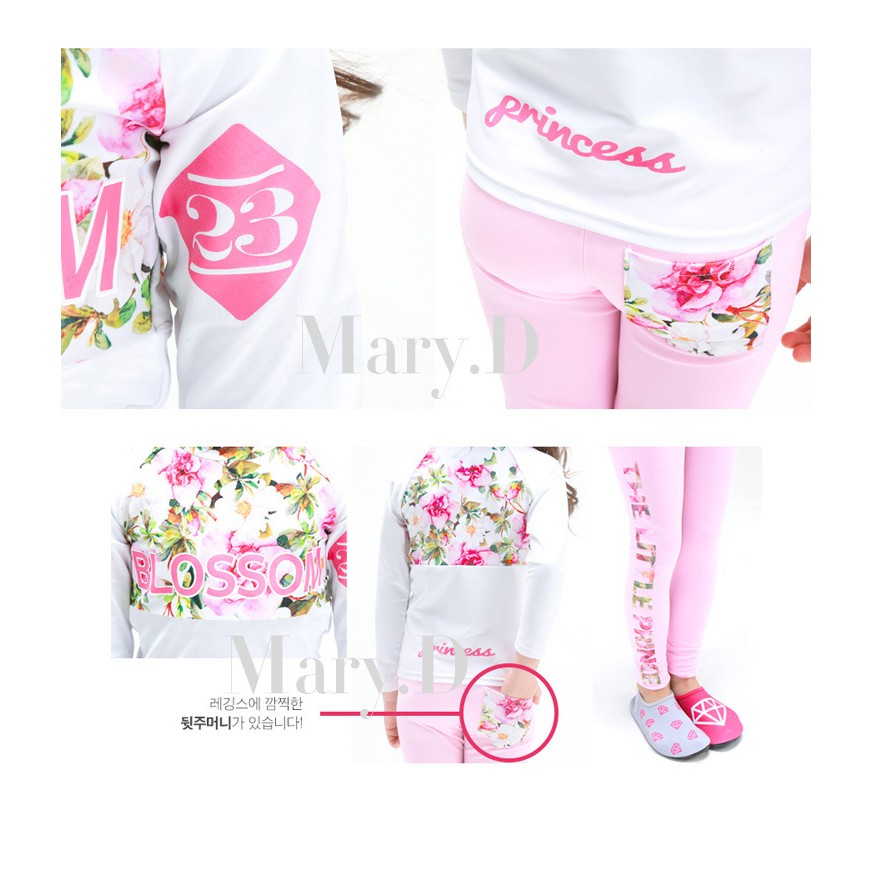 Đồ bơi dài tay bé gái size12-23kg DB10