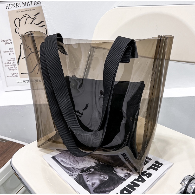 Túi Xách Đeo Vai Cỡ Lớn Trong Suốt Thời Trang Mùa Hè Hàn Quốc 2022 Cho Nữ