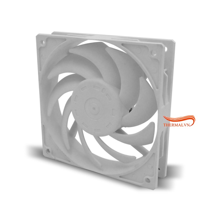 Fan case 12cm Fanner F120 White - Quạt sức gió lớn 78 CFM, thiết kế khung cứng cáp