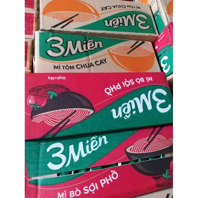 mỳ 3 miền hoặc mỳ gấu đỏ loại 65g