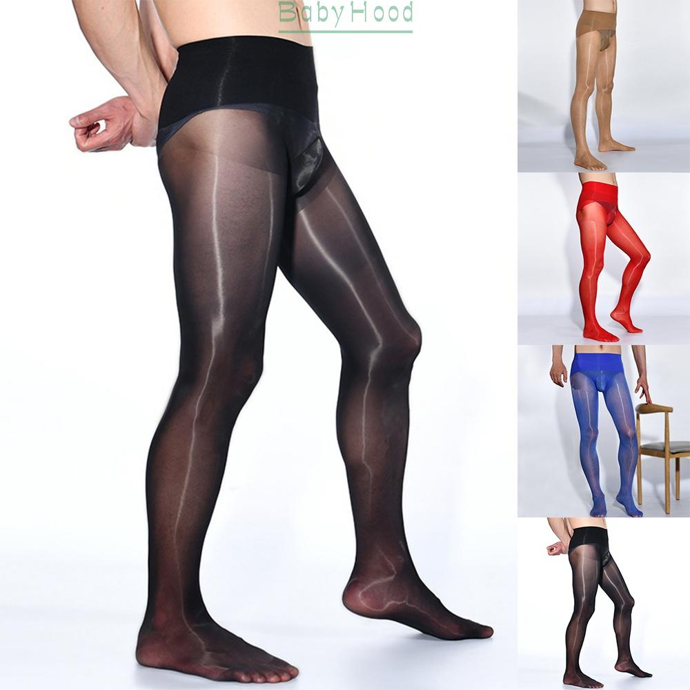 Open/Close/Ball Pouch Men Glossy Pantyhose Sexy Silky Soft Nylon Stockings Hot#BBHOOD