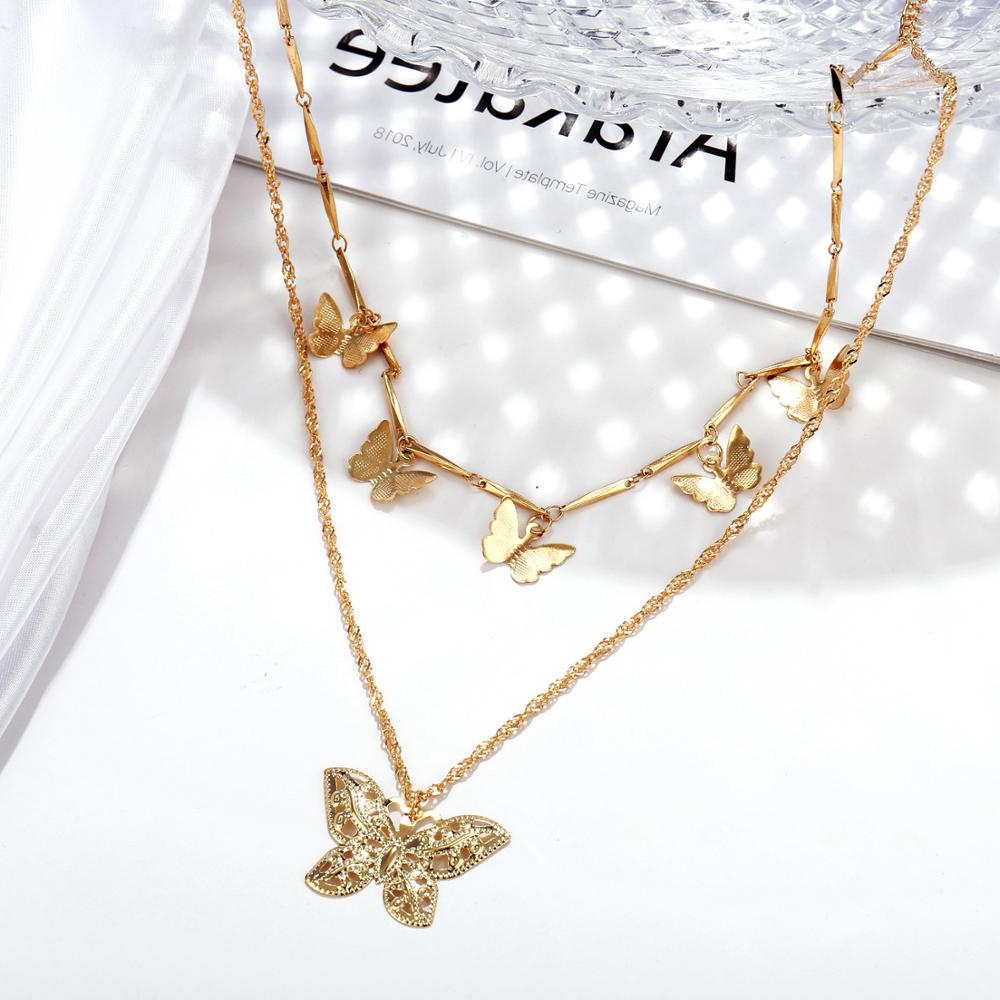 Dây chuyền nhiều lớp bằng hợp kim đính đá ngọc trai nhân tạo sang trọng thời trang cho nữ