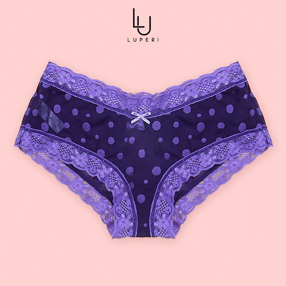 Quần Lót Lưới Họa Tiết Chấm Bi Luperi Dáng Bikini Cạp Vừa Xinh Xắn Chất Liệu Thoáng Mát Kháng Khuẩn Khử Mùi Sp743