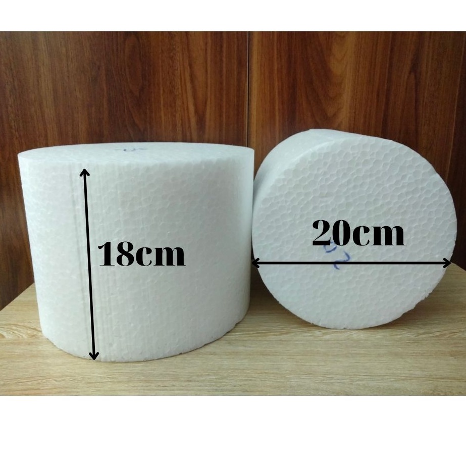 Xốp tròn luyện làm bánh kem, làm cháp ăn hỏi, chụp hình ( xốp mềm; cao 18cm)( shop nhận ship cod)✨
