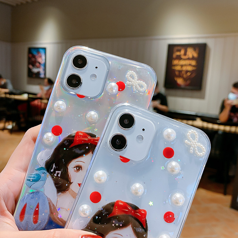 Ốp Lưng Nhựa Tpu Mềm Trong Suốt In Hình Bạch Tuyết 3d Cho Iphone 12 Pro Max / 12mini 11 Pro Max X Xs Max Xr 8 7 Plus