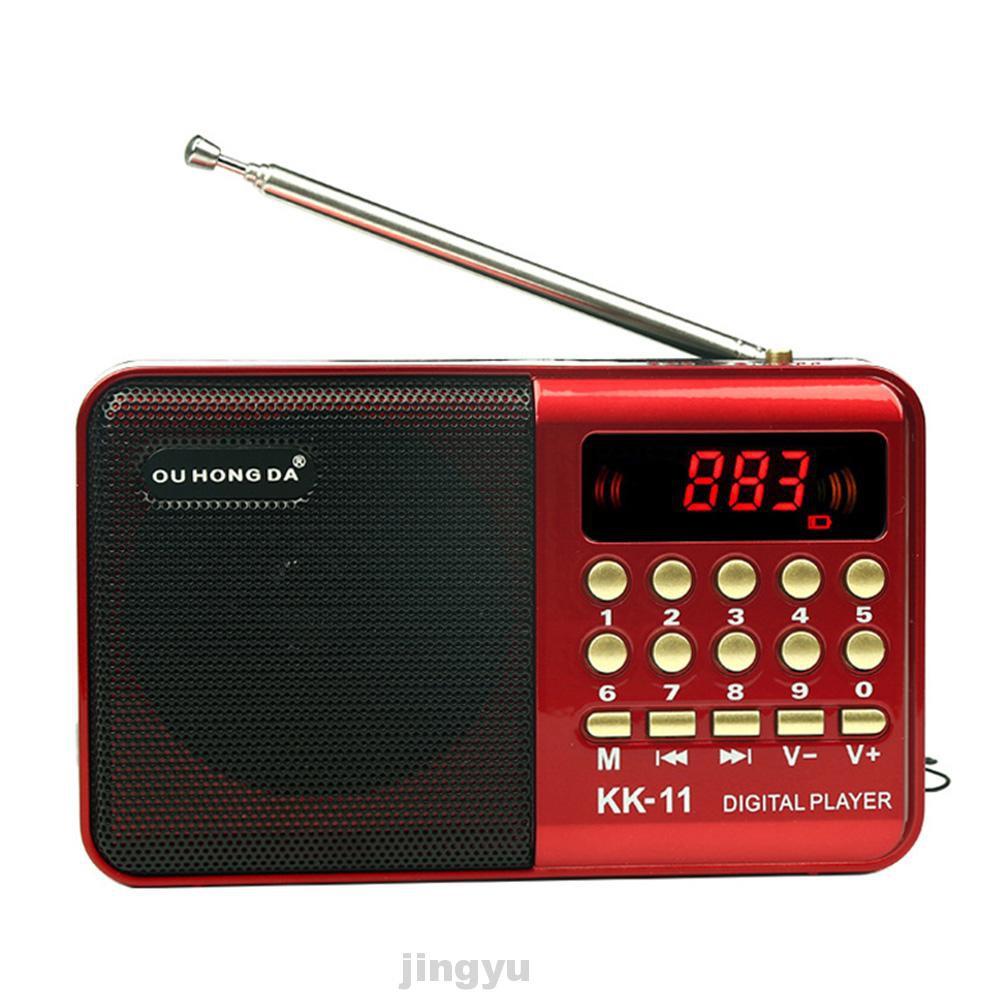 Portable Insert Card Radio Digital USB Charging Speaker FM Music Player Sound Recorder