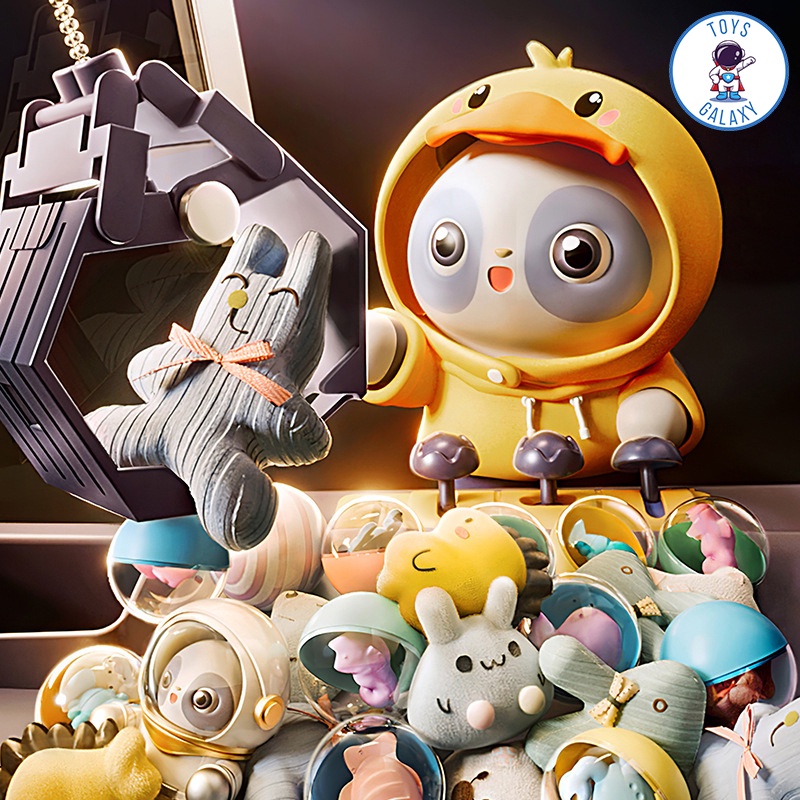Máy Gắp Thú Bông Mini Phi Hành Gia Kích Thước Lớn Có Nhạc Và Đèn Kèm Xu Đếm Thời Gian, Có Sẵn Nhiều Thú Bông Cho Bé