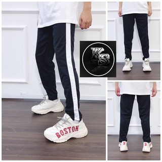 Quần đen 1 sọc suông unisex cao cấp