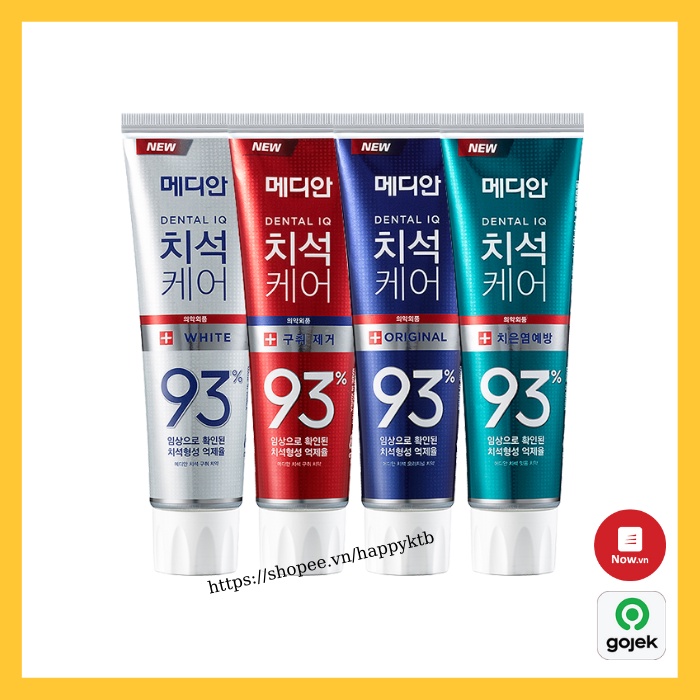 Kem đánh răng Median 93% Toothpaste 120g Hàn Quốc | Hàng chuẩn (Có check mã)