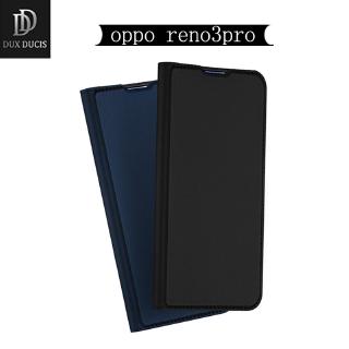 Bao Da Nắp Gập Có Ngăn Đựng Thẻ Màu Trơn Cho Oppo Reno 3 Pro