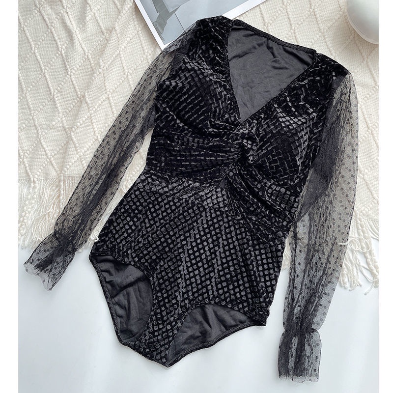 Bộ đồ bơi một mảnh tay dài thời trang quyến rũ cho nữ