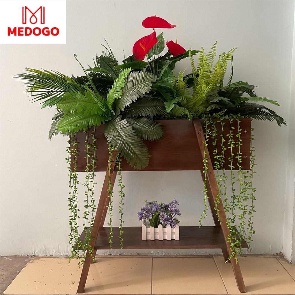 Chậu gỗ MEDOGO trồng cây nâng cấp, chậu trồng cây trang trí-02