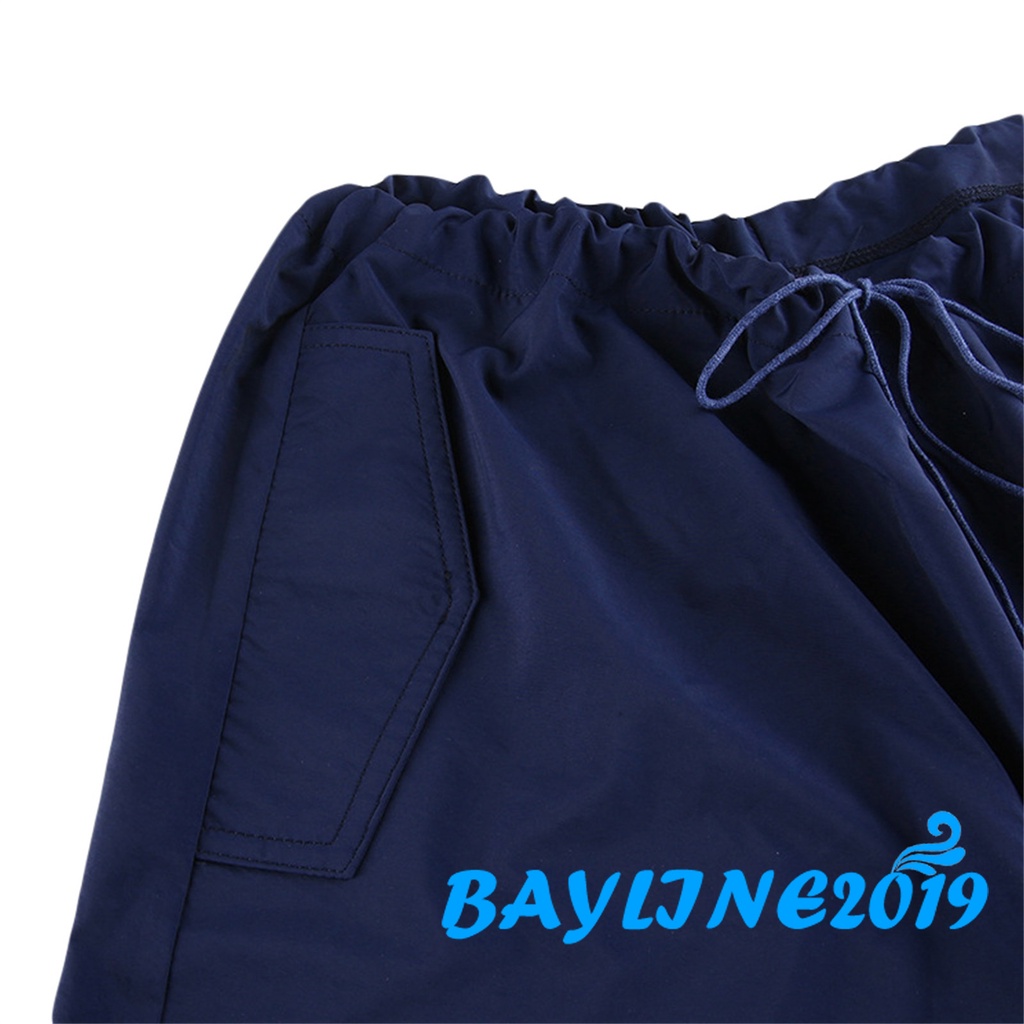 Quần ống rộng Lưng Thun Phối Dây Rút Co Giãn Màu Trơn Phong Cách Đường Phố Y2K Dành Cho Nữ