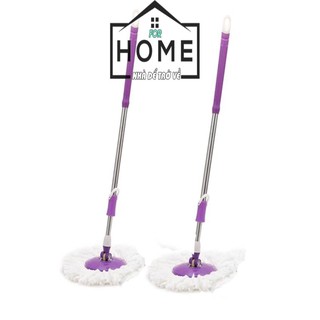 Cây lau nhà 360 độ thân inox tặng kèm 3 bông lau Tiện Dụng