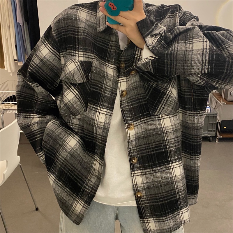 Áo Sơ Mi Tay Dài Họa Tiết Sọc Theo Phong Cách Preppy Dễ Phối Đồ