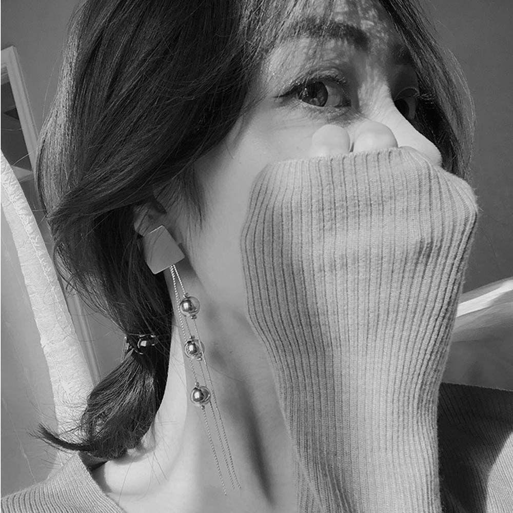 Bông Tai Hình Học Tròn / Vuông Thời Trang Hàn Quốc Cho Nữ VANES1