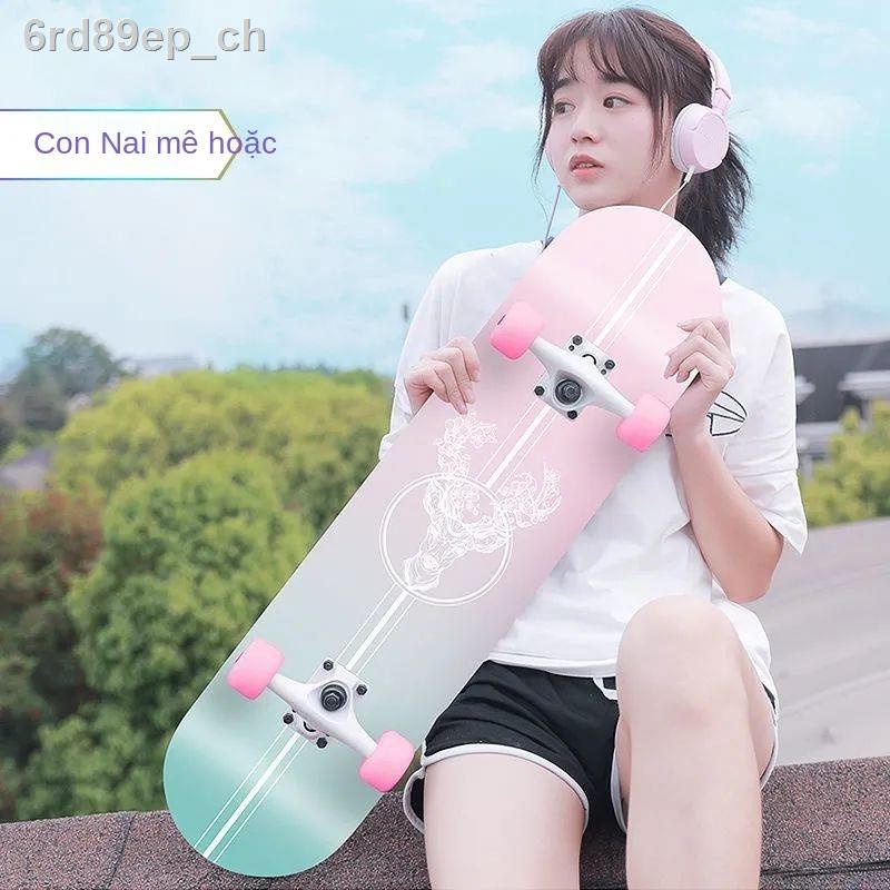 Trẻ em gái trượt ván cho mới bắt đầu chơi 12 tuổi dành người lớn bé trai và xe đôi nghiêng scooter
