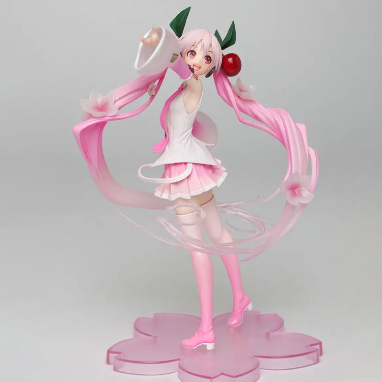 Mô Hình Đồ Chơi Nhân Vật Hatsune Miku Bằng PVC Màu Hồng Sakura