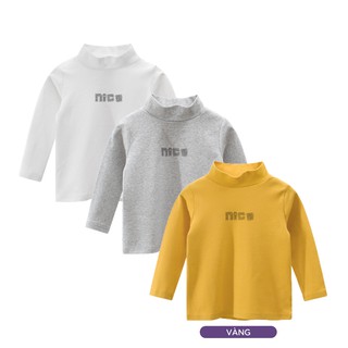 Áo giữ nhiệt bé trai EROKIDS áo thun cổ lọ cho bé chất cotton hàng xuất Âu Mỹ