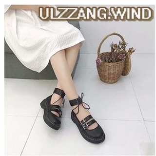 [sẵn 38] Giày búp bê hai quai cổ khóa, cổ dây | giày lolita quai - u.w