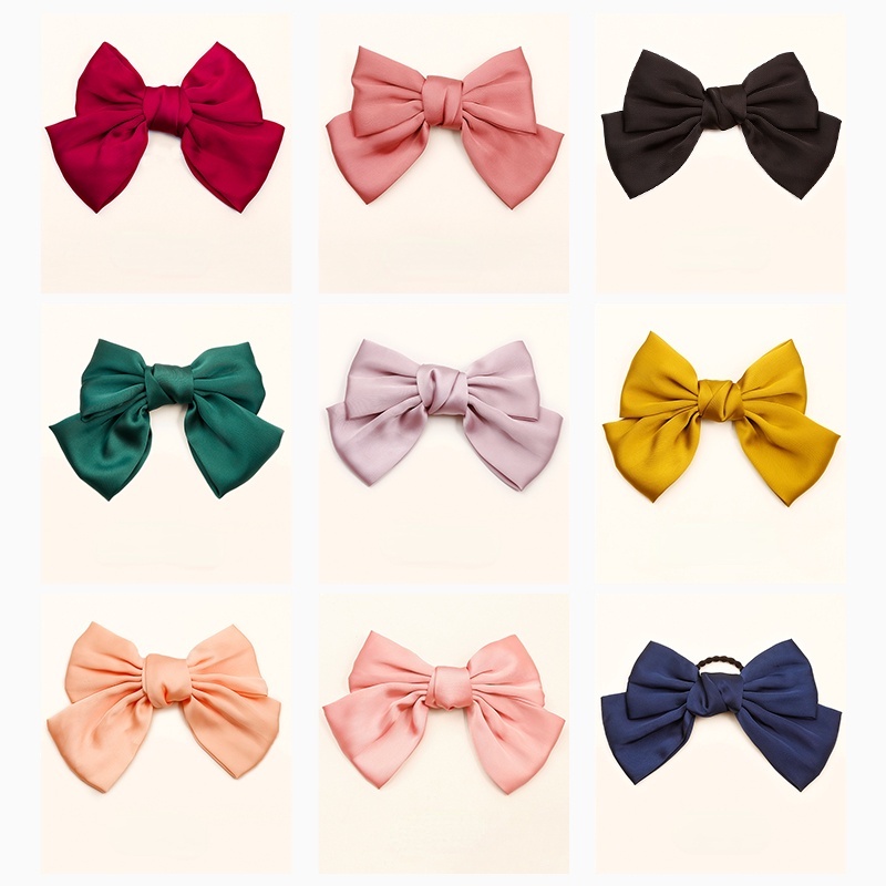 Kẹp tóc hình nơ cỡ lớn phong cách Hàn Quốc cho nữ