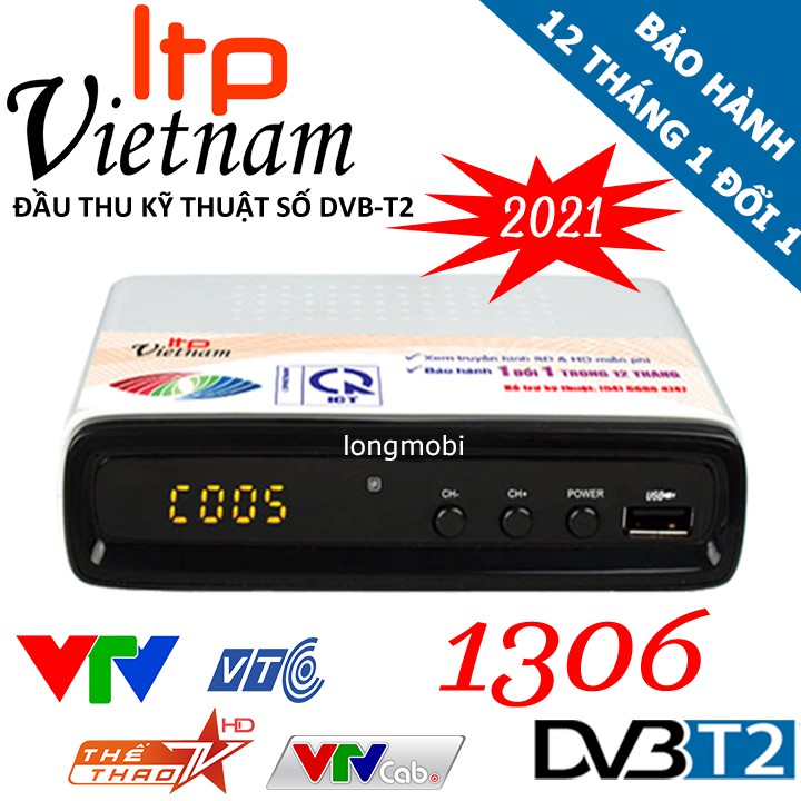 Đầu thu kỹ thuật số mặt đất DVB-T2 Ltp 1306 Model 2021