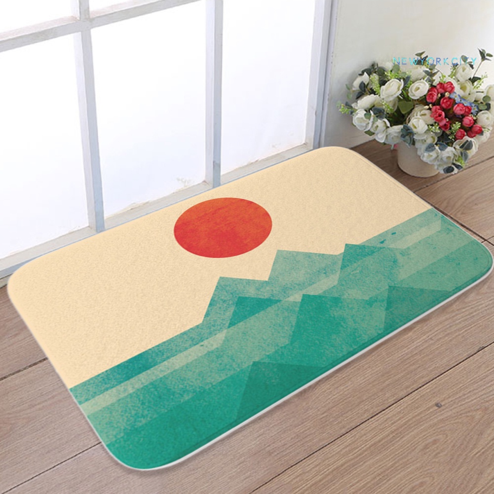 Thảm Chùi Chân Chống Trượt Hình Bạch Tuộc Và Sóng Biển