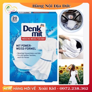 Giấy tẩy trắng quần áo Denkmit hộp 20 tờ