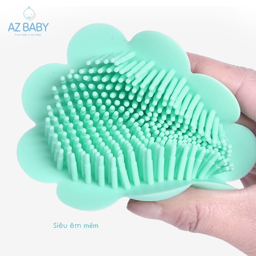 Bàn chải tắm gội đa năng silicon siêu mềm cho bé AZ Baby - CSCTB003