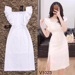 XẢ KHO NGHỈ BÁN ẢNH THẬT - Váy suông trắng V1023/ đầm dự tiệc / đầm dạo phố