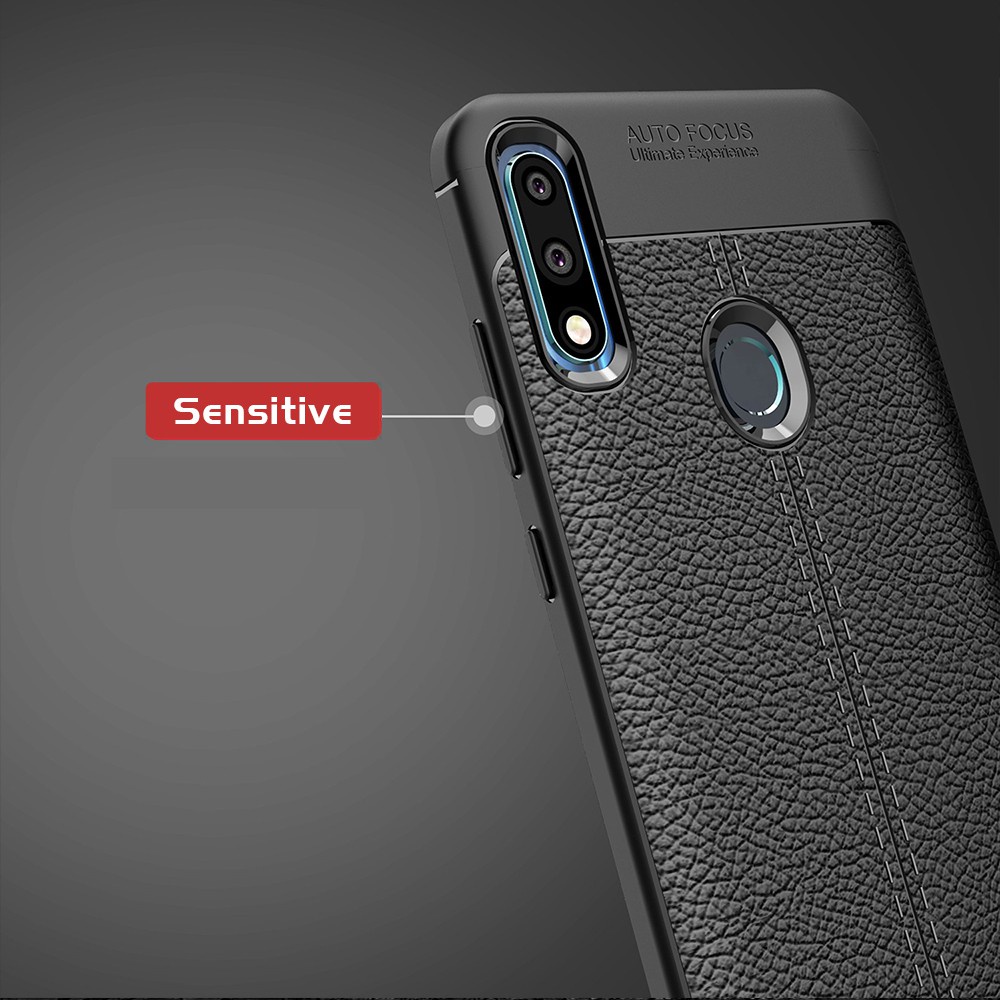 UFlaxe Ốp điện thoại silicon mềm kết cấu vải thiều siêu mỏng chống sốc cho Asus Zenfone Max Pro M2 ZB631KL