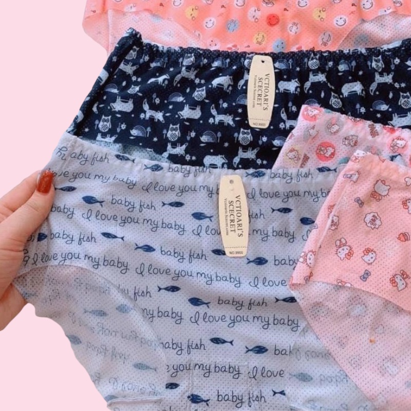 Quần su thông hơi họa tiết cute lưng may co giãn