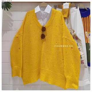 Áo Len Cổ Tim phong cách Hàn Quốc
