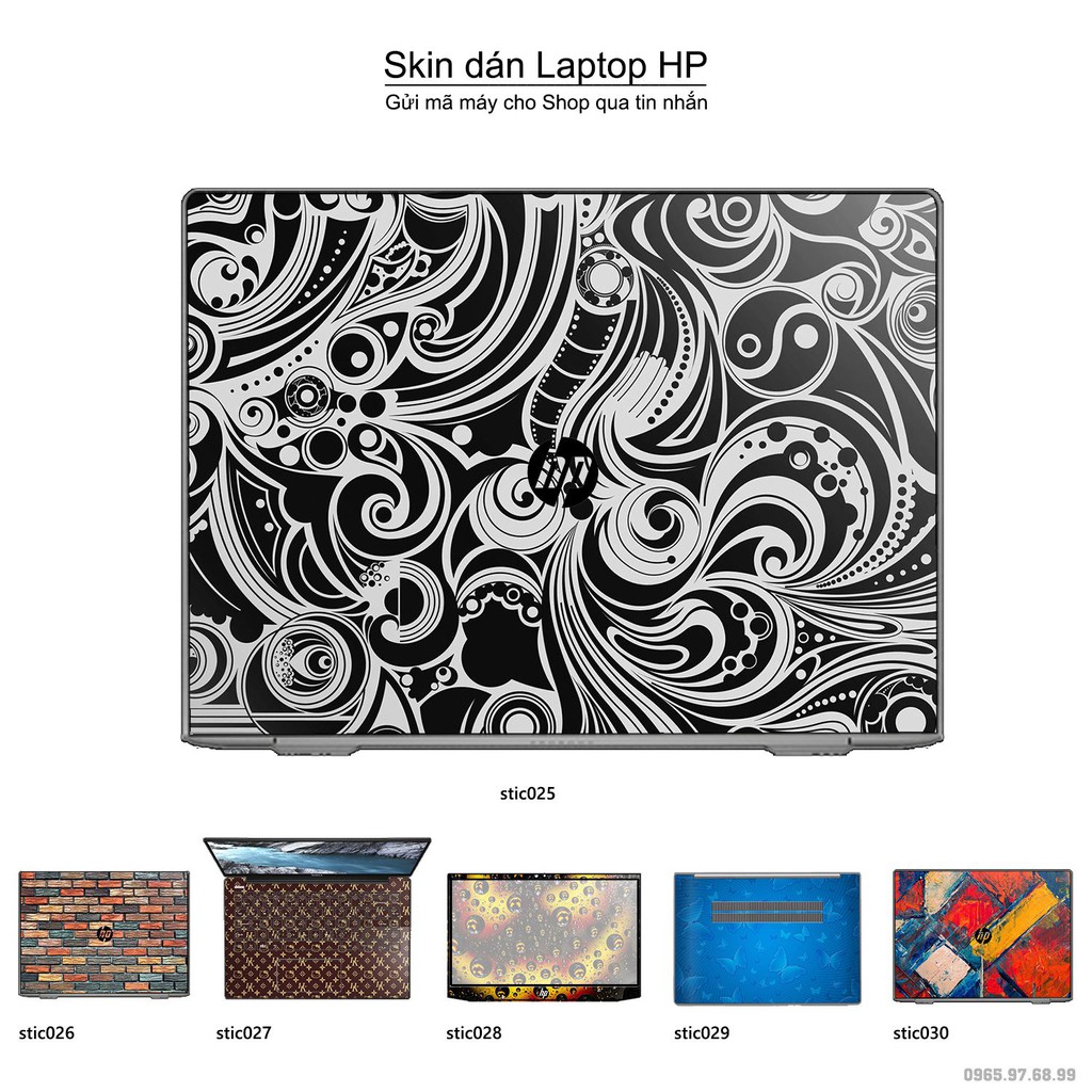 Skin dán Laptop HP in hình Hoa văn sticker nhiều mẫu 5 (inbox mã máy cho Shop)