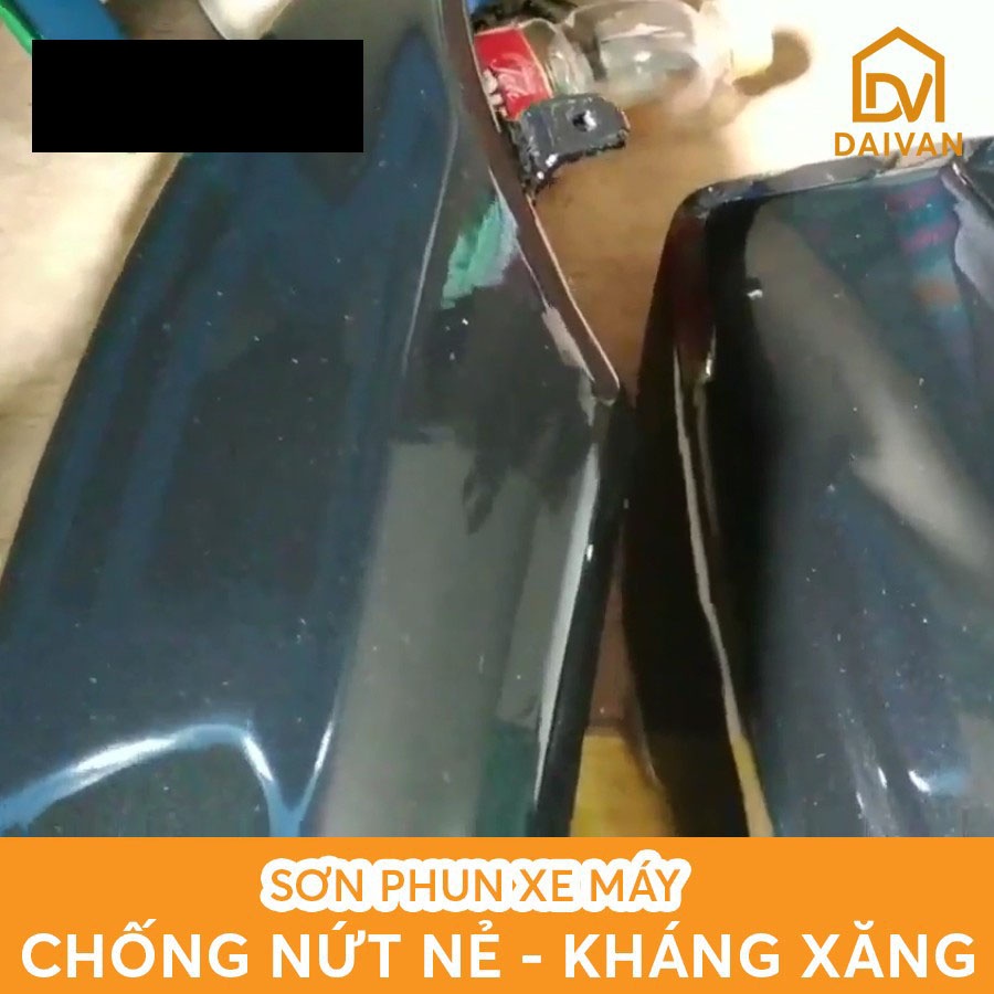 Sơn Samurai màu đen Mio Y1222 chính hãng, sơn xịt dàn áo xe máy chống nứt nẻ, kháng xăng