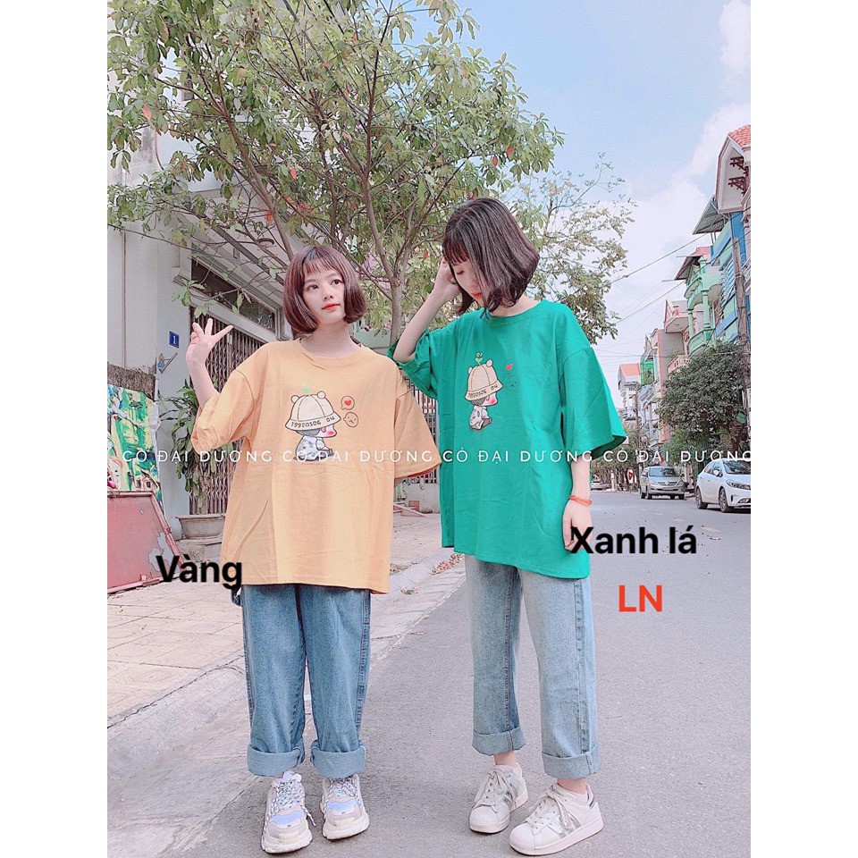 Áo phông cotton họa tiết cậu bé mũ mầm