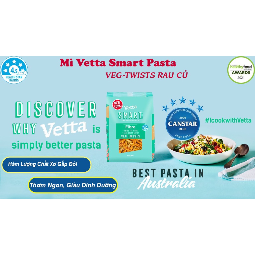 Mì - Nui Vetta Smart Pasta  Úc