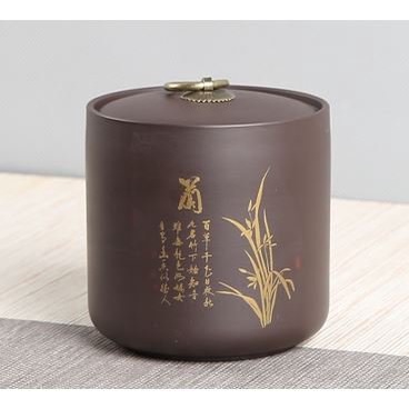 Hũ đựng trà tử sa 4 mẫu tứ quý giao mẫu ngẫu nhiên