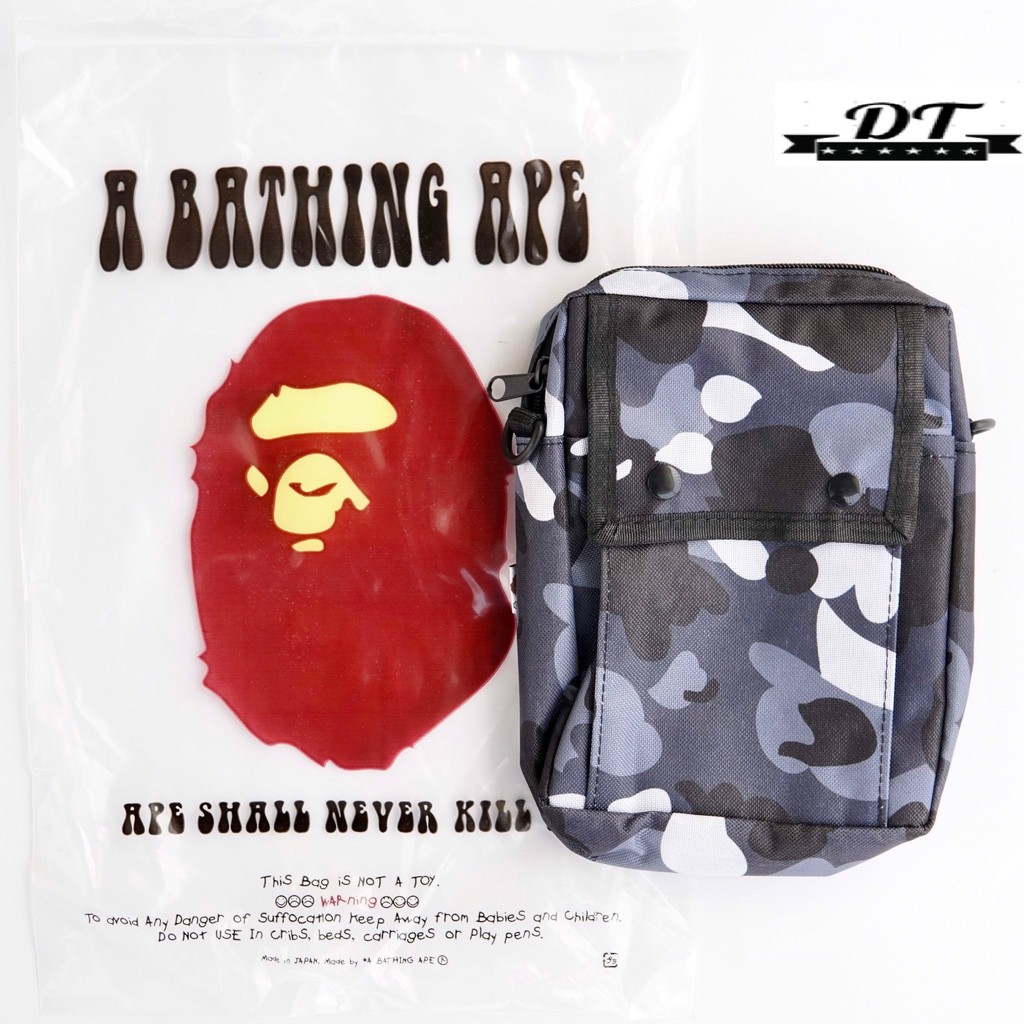 TÚI BAPE KIDS CAMO VẢI CỰC XỊN HOT TREND GIỚI TRẺ NĂNG ĐỘNG CÁ TÍNH UNISEX ĐỰNG ĐIỆN THOẠI, VÍ, CỤC SẠC DỰ PHÒNG....