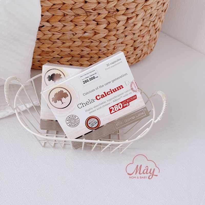 Canxi hữu cơ cho mẹ bầu sau sinh Chela Calcium D3 280mg