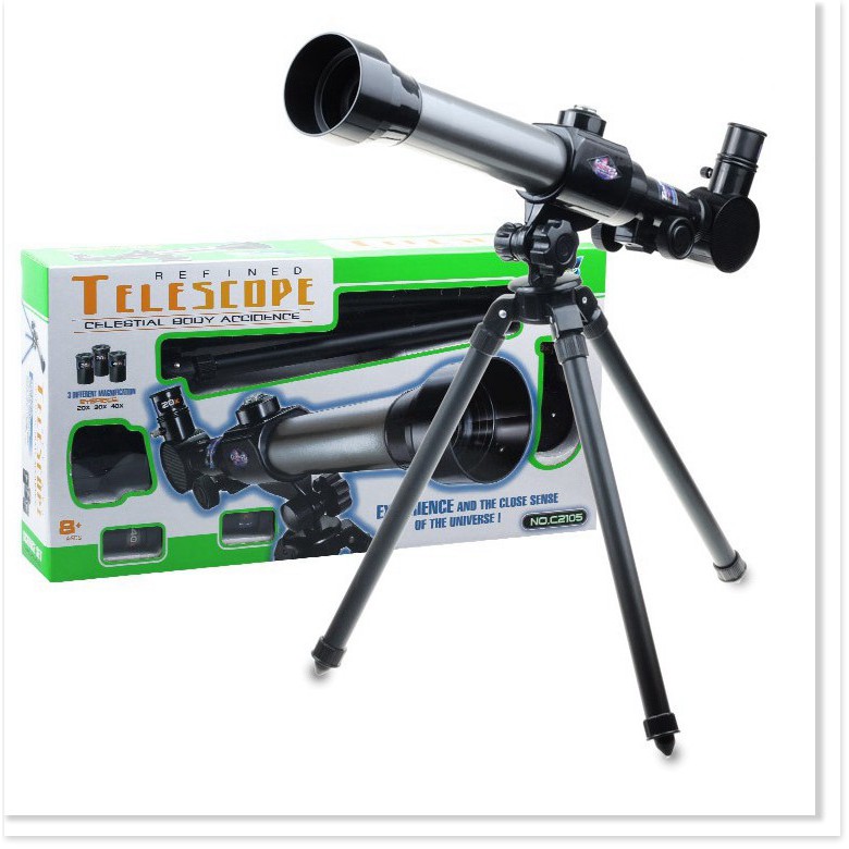 Ống nhòm thiên văn khúc xạ Telescope 40X kèm thị kính và la bàn