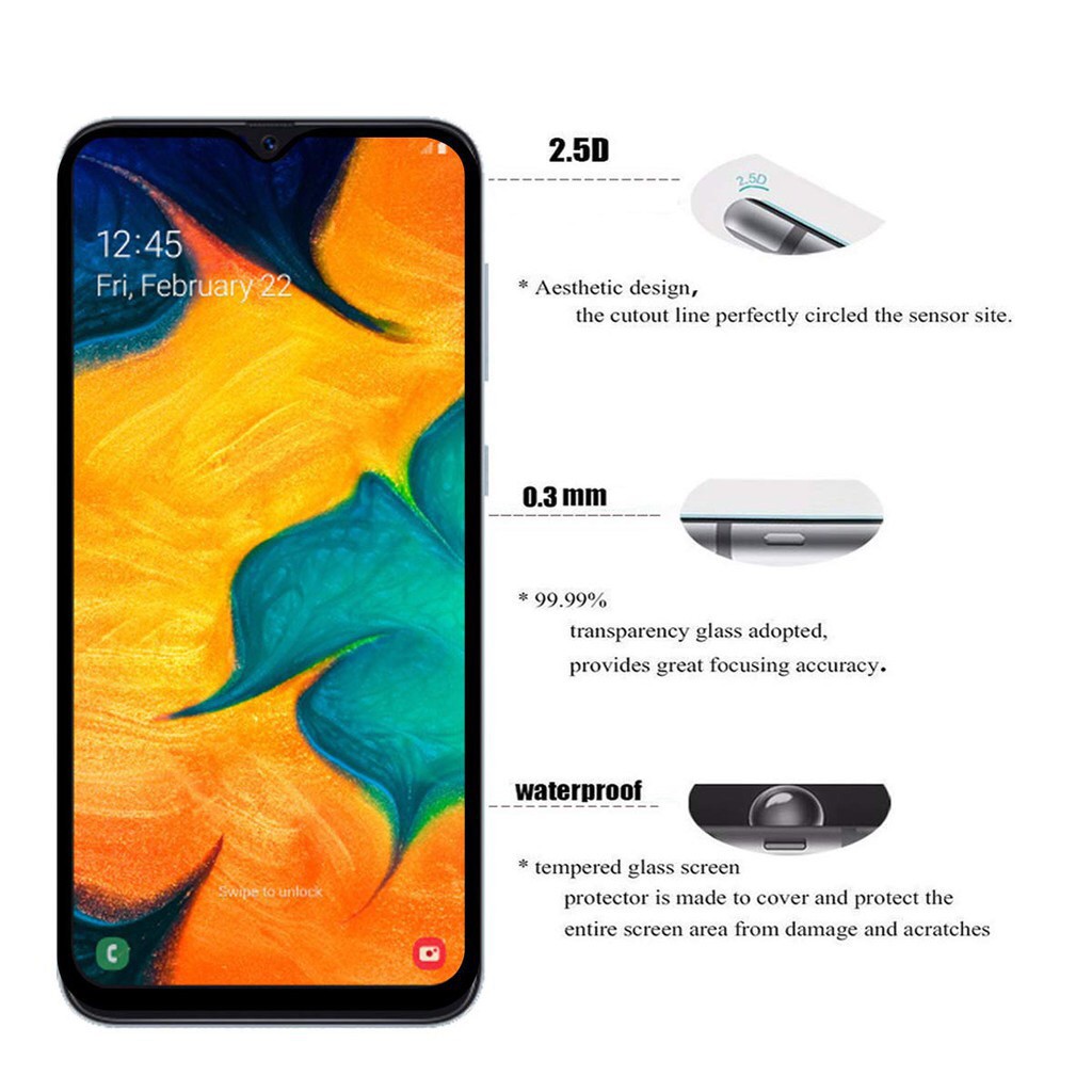 Samsung Galaxy A70_Kính cường lực 9D cao cấp Full Keo toàn màn hình tặng giấy dính bụi+keo chống hở viền