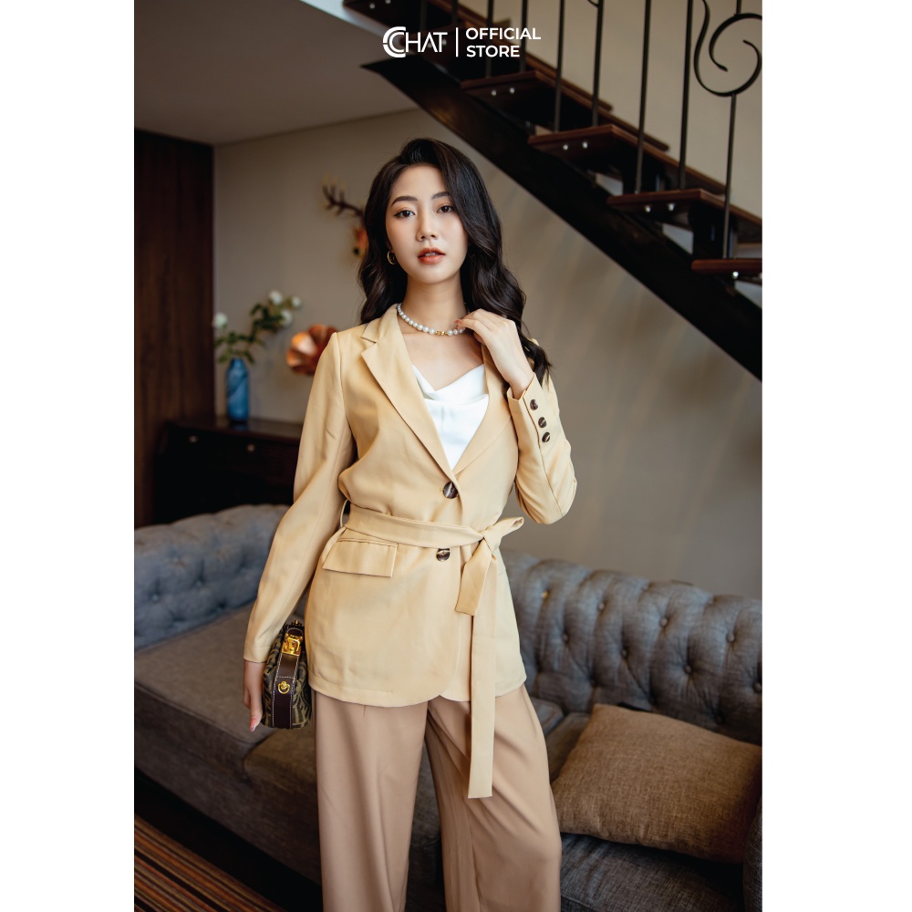 Blazer đai buộc 2 cúc CCHAT