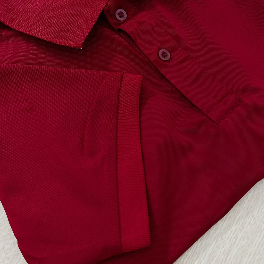 Áo phông Trơn Nam Nữ - Áo thun POLO màu ĐỎ ĐÔ ngắn tay có cổ, Vải LACOSTE Cá sấu 4 chiều CAO CẤP,Nhận IN ẤN theo yêu cầu | BigBuy360 - bigbuy360.vn