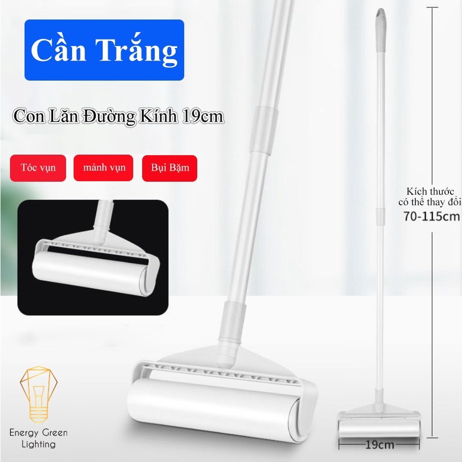 Chổi Lăn Bụi Lau Dọn Vệ Sinh Thông Minh Energy Green Lighting - Làm Sạch Quần Áo, Ga Giường, Sofa, Lông Chó Mèo