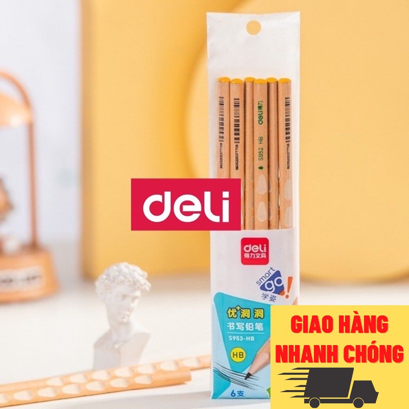 Combo 6 bút chì định vị HB Deli