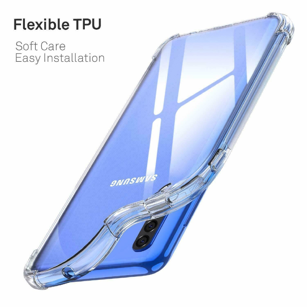 Ốp điện thoại TPU dẻo siêu mỏng trong suốt có túi khí chống sốc cho SAMSUNG GALAXY A70 A60 A50 A30 A20 A10 M10 M20