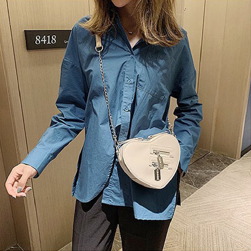 Túi Đeo Chéo Hình Trái Tim Thời Trang Nữ Tính