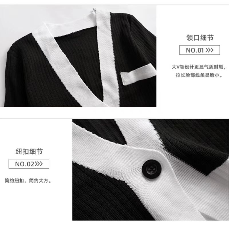 Áo khoác Cardigan dệt kim mỏng dáng rộng thời trang mùa thu phong cách hàn quốc cho nữ