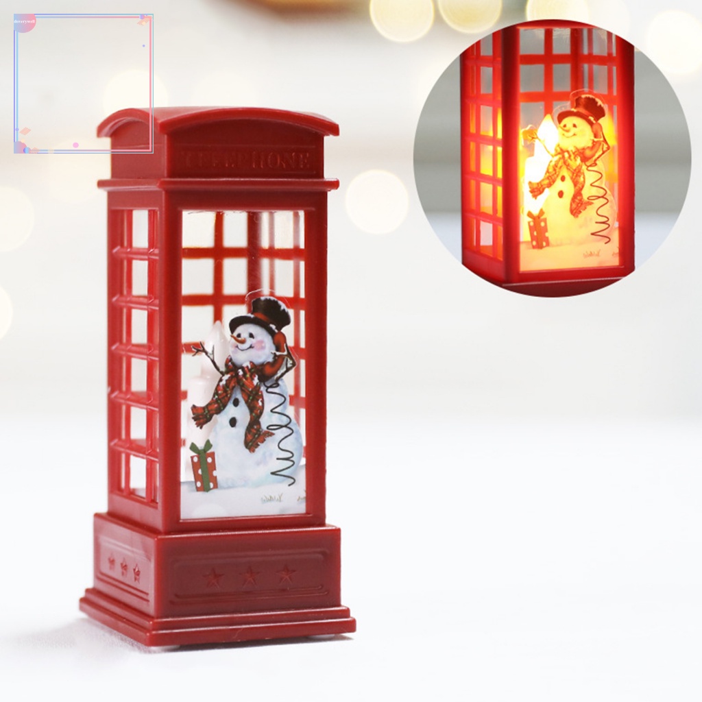 (DOV) Đèn Trang Trí Giáng Sinh Hình Bốt Điện Thoại Bắt Mắt